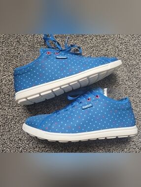 Reebok Womens Skyscape Runaround Comfort Walking Sneakers Polka Dot Size 7.5